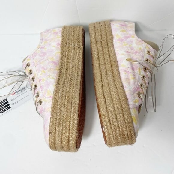 Superga X Love Shack Fancy Canvas Espadrille Platform Sneakers EU 39 US 8.5 NWT - Picture 7 of 13